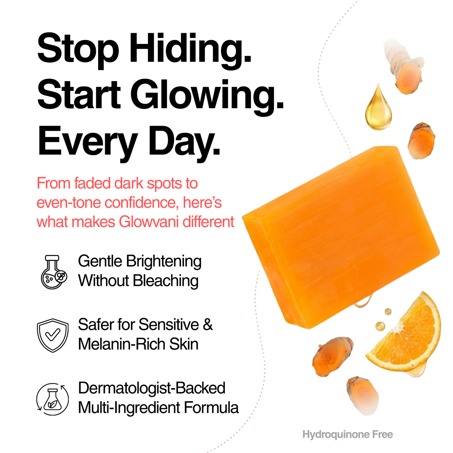 Glowvani Turmeric Kojic Brightening Soap